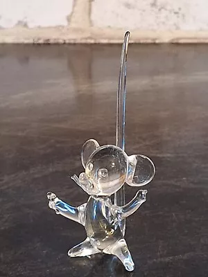 Buy Vintage Mouse Clear Hand Blown Art Glass Standing Figurine Long Tail 4.75  Tall • 17.28£