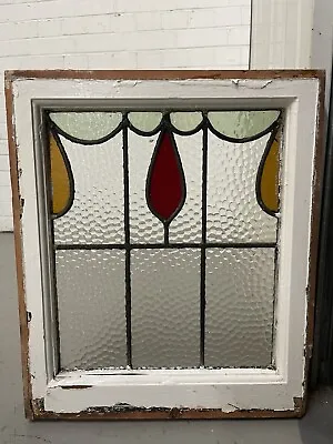 Buy Reclaimed Leaded Light Stained Glass Window Panel 430 X 505mm • 99.99£