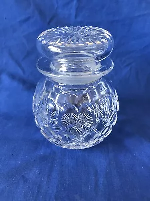 Buy Beautiful Tudor Cut Glass Crystal Container With Lid • 9£