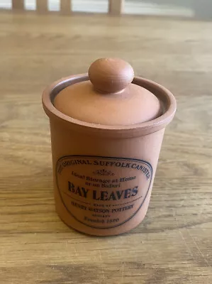 Buy Henry Watson Pottery The Original Suffolk Canister Bay Leaves Pot Jar • 3.50£