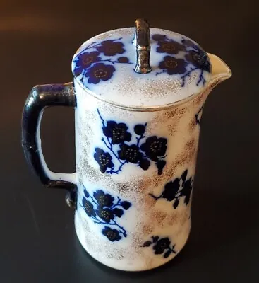 Buy Vintage Blossom Flow Blue Chocolate Pot By Sampson Hancock 9  Tall England • 96.51£