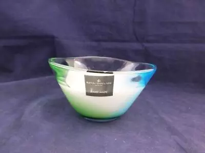 Buy Small Royal Doulton Coloured Glass Votive Candle Bowl Boxed. • 9.96£