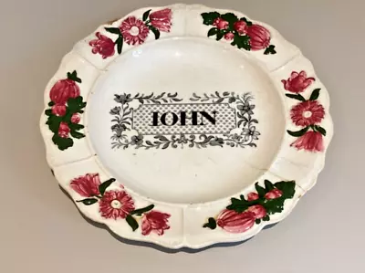 Buy Antique Child's Name Plate 'JOHN' Circa 1839 • 80£