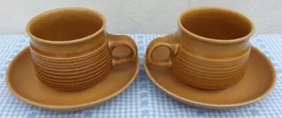Buy Denby / Langley Canterbury  Tea Cups & Saucers Pair £12.99 (Post Free UK) • 12.99£