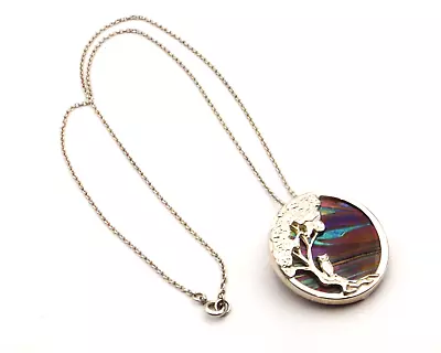 Buy Sterling Silver Necklace Brooch Owl In Tree By Pat Cheney With Ditchfield Glass • 229.99£