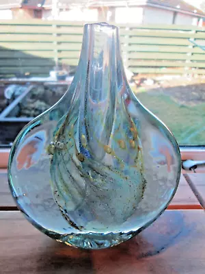 Buy RARE!!  Isle Of Wight Studio Glass Lollipop Vase Flame Pontil Harris Era • 60£