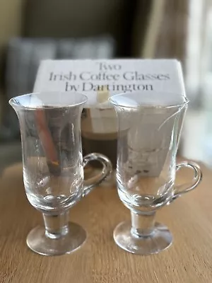 Buy Two Vintage Dartington Lead Crystal Irish Coffee Glasses - Frank Thrower FT38 • 12.99£