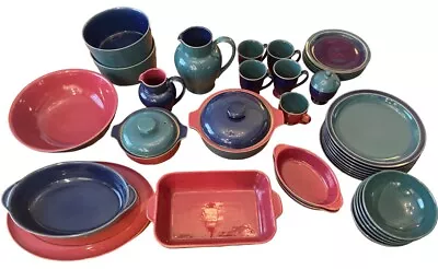 Buy Gorgeous Denby England Harlequin Pattern Stoneware - Pieces Sold Separately • 42.63£