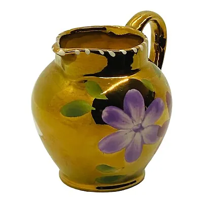 Buy Vintage Oldcourt Ware England Milk Jug Hand-painted Flowers Design  • 8.98£