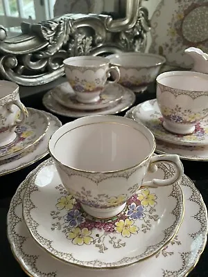 Buy Tuscan Fine Bone China Tea Set - Pink Floral - 21 Piece • 80£