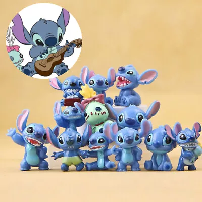 Buy 12X Anime Lilo & Stitch Action Figure Collectible Toy Kids Xmas Gift Cake Topper • 5.89£