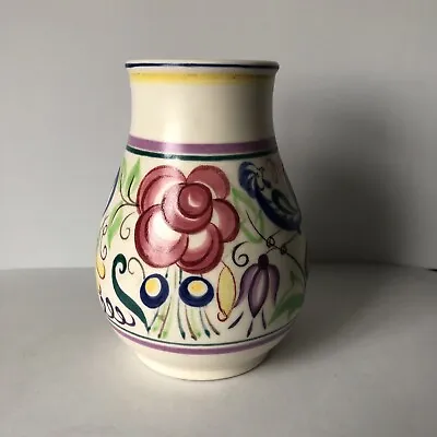 Buy Vintage Poole Pottery Hand Painted Vase. LE Pattern 1960's 5.5” Tall VGC • 12.50£