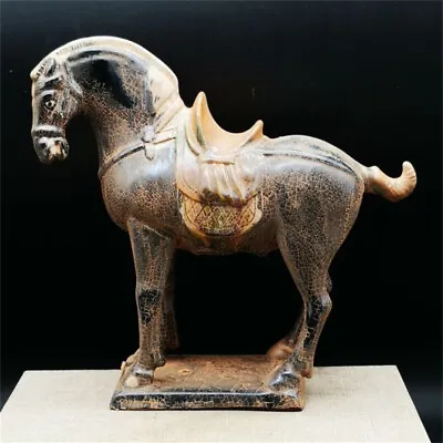 Buy Collect Chinese Tang Dynasty Sancai Pottery War-horse Zodiac Wealth Statue 89555 • 28.79£