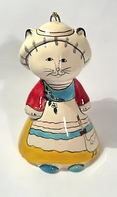 Buy Cute Country Cat In Dress Porcelain Christmas Ornament • 15.37£