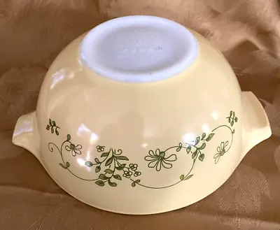 Buy VTG PYREX Shenandoah Cinderella Nesting Mixing Bowl Yellow W/ Green Floral 442 • 20.89£