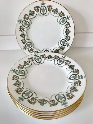 Buy Gorgeous Minton Adam  China Tea Plate Cake Side White China Green Swags S 703 • 7£