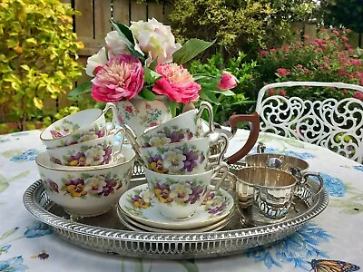 Buy Antique/Vintage Crown Staffordshire Tea Set (Part). 10  Pieces  • 25£