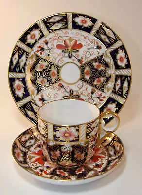 Buy Royal Crown Derby 2451 Imari Trio Large Coffee Cup Saucer Side Plate VGC • 21.99£