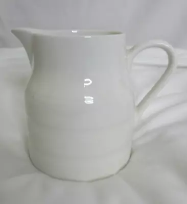 Buy Lord Nelson Pottery White Ringed Water Pitcher England 16 Oz Vintage 1979 • 19.28£