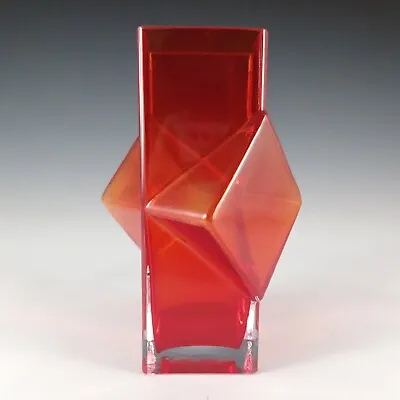 Buy Riihimaki #1388 Erkkitapio Siiroinen Red Glass Pablo Vase • 195£