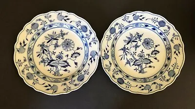 Buy 9” Pair Of Meissen（Germany） Blue Onion Double Swords Plates 1st Quality MINT • 170.70£