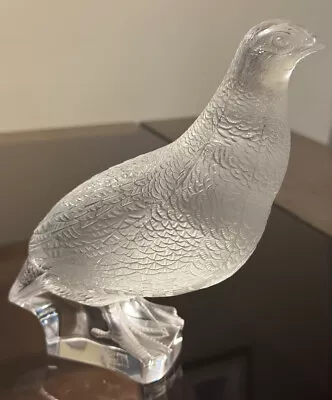 Buy Lalique  France Crystal Pedrix Devout Partridge Quail Figurine Sculpture • 170.50£