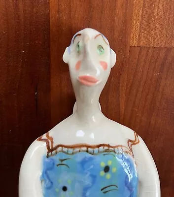 Buy Julia Kirillova Porcelain Figure Of A Woman W/ Duck Berkeley Potters Guild • 90.77£