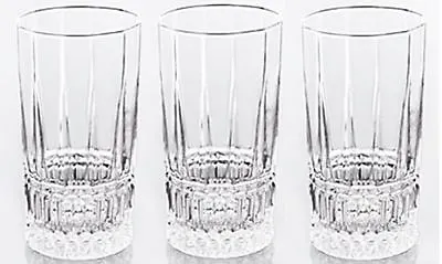 Buy 3 Crystal Tumblers Glass Clear Drinking Glasses Beer Soft Serving Party 300ml • 5.79£