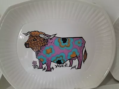 Buy Vintage 1970s Ironstone Pottery Beefeater Grill Plate Bull/Cow Steak CHOOSE • 12.95£