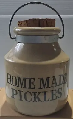 Buy Moira Farmhouse Stoneware Pottery Home Made Pickles Crock Jar Cork Stopper • 24.99£