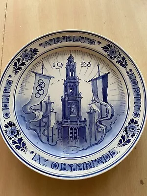 Buy Delft 1929 Olympic Commemorative Blue And White Plate  • 200£