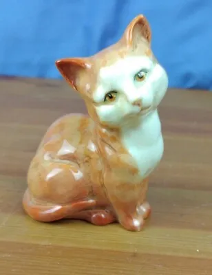 Buy Beswick Small Seated  Ginger And White Cat No.1435 (E13) • 9.99£