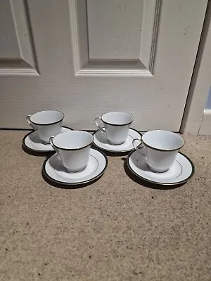 Buy Boots Hanover Green - 4 X Tea Coffee Cups And Saucers • 14.99£