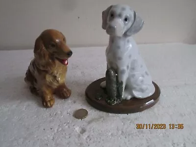 Buy Pottery  Brown Spaniel  &  Ceramic Spotty Dog • 3.99£