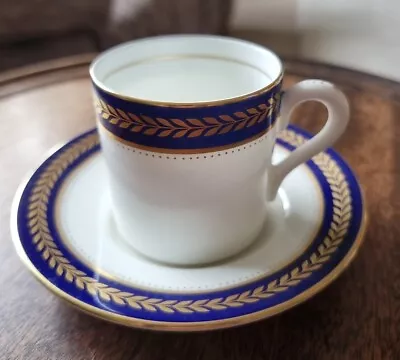 Buy Perfect & Pretty Coalport  Blue Wheat  Coffee Cup & Saucer Gilded  • 8.50£