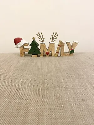 Buy New Next Family Love Word Block Ornament Home Office Decor Sculpture Figure Gift • 21£