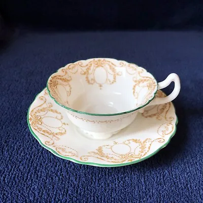 Buy Vintage Royal Doulton Art Nouveau Tea Cup And Saucer Fine Bone China Peony Shape • 16£