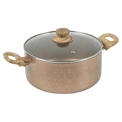 Buy Non Stick Ceramic Induction Casserole Dish Stockpot Pot Soup Stew Pan Glass Lid • 14.99£