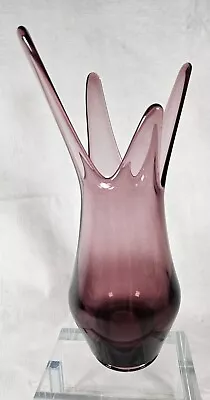 Buy Viking Split Vase Amethyst Purple Epic - Vintage Retro Swung Glass MCM 8.75   • 142.30£