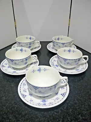 Buy Vintage Furnivals Denmark 5x Cups And Saucers • 45£