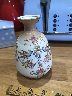 Buy Pretty Antique Crown Devon Blushware Vase With Bird Of Paradise Pattern • 9£
