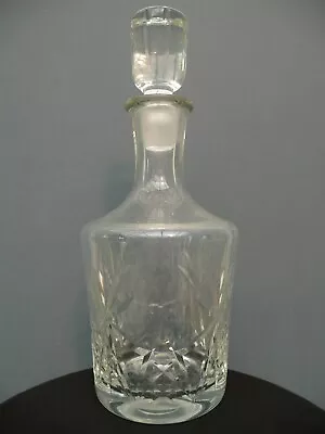 Buy Cut Crystal Glass DECANTER Vintage / Antique Clear Whisky Mallet Bell Star Round • 19£