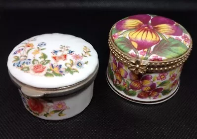 Buy Two China Tricket Pots. Marked Aynsley And Fenton. Flower Decor. With Lid. J23 • 5.99£