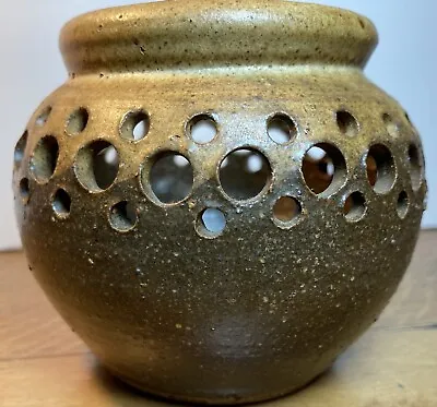 Buy Vintage Cornwall Pots Stoneware Studio Pottery Tea Light Candle Holder Brown • 3.99£