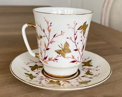 Buy LOMONOSOV Tea Cup & Saucer Set -  Butterfly Butterflies Gold - Russia - Great! • 38.35£
