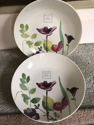 Buy WATER GARDEN Portmeirion TWO Pasta Bowls 22.0cm - New • 19.95£