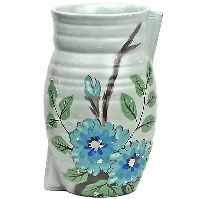 Buy 30s Vintage Art Deco Brentleigh Ware Marwood Ceramic Vase, Hand Painted Flowers • 24.48£