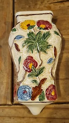 Buy TONY WOOD Indian Tree Staffordshire  Ceramic WALL POCKET / VASE • 12.99£