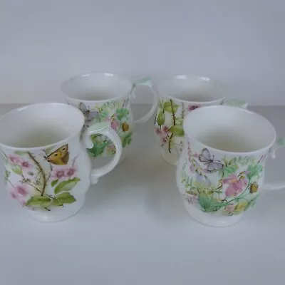Buy Vintage Elizabethan Staffordshire Hand Decorated Fine Bone China Tea Cups X 4 • 19.95£