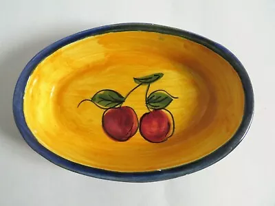 Buy Spanish Hand Painted Ceramic Oval Dish Cherry Design • 13.99£